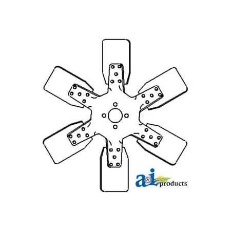 A & I Products Fan, 6 Blade 20" x20" x2" A-84355C1